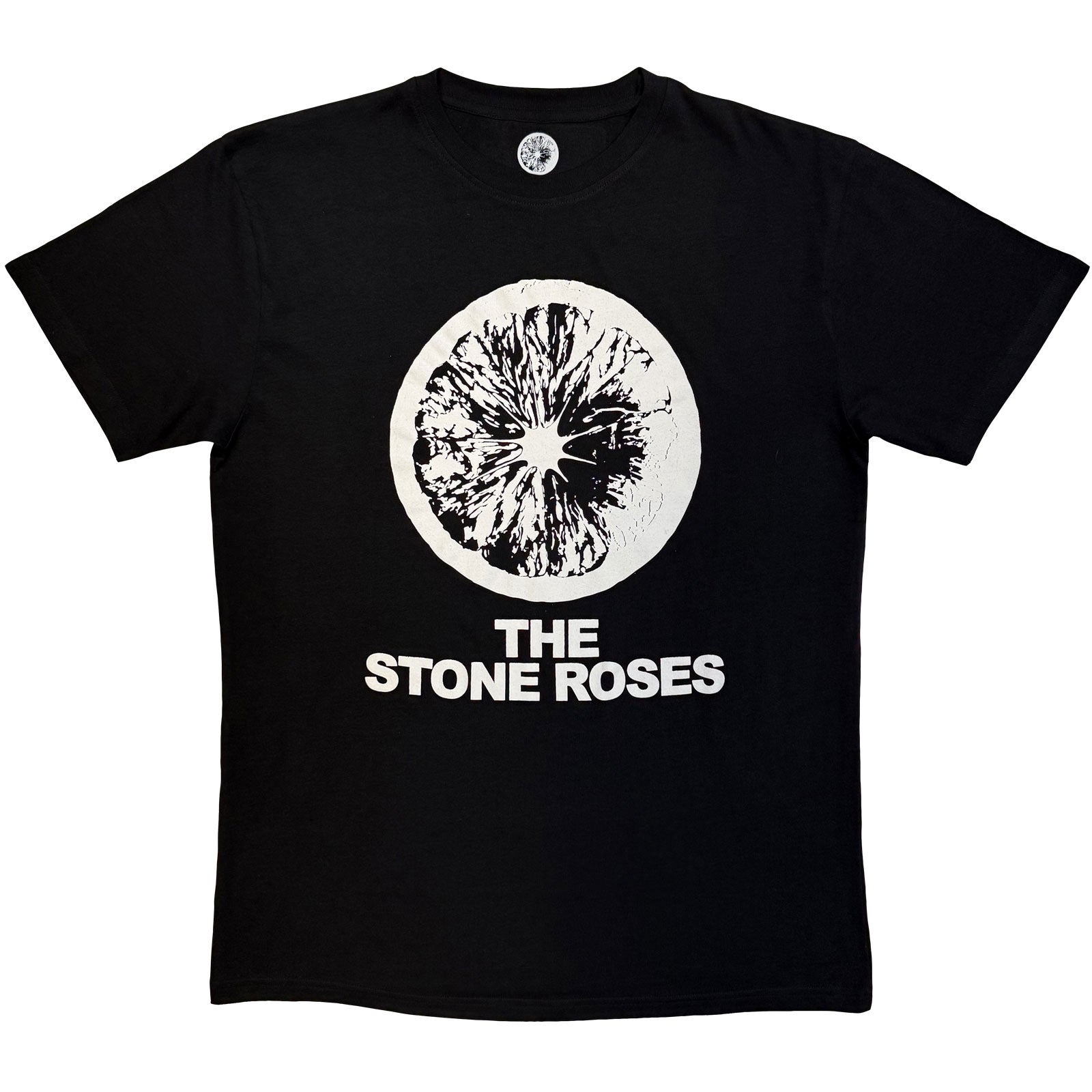 The Stone Roses Unisex T-Shirt: Logo & Lemon Mono (Black)