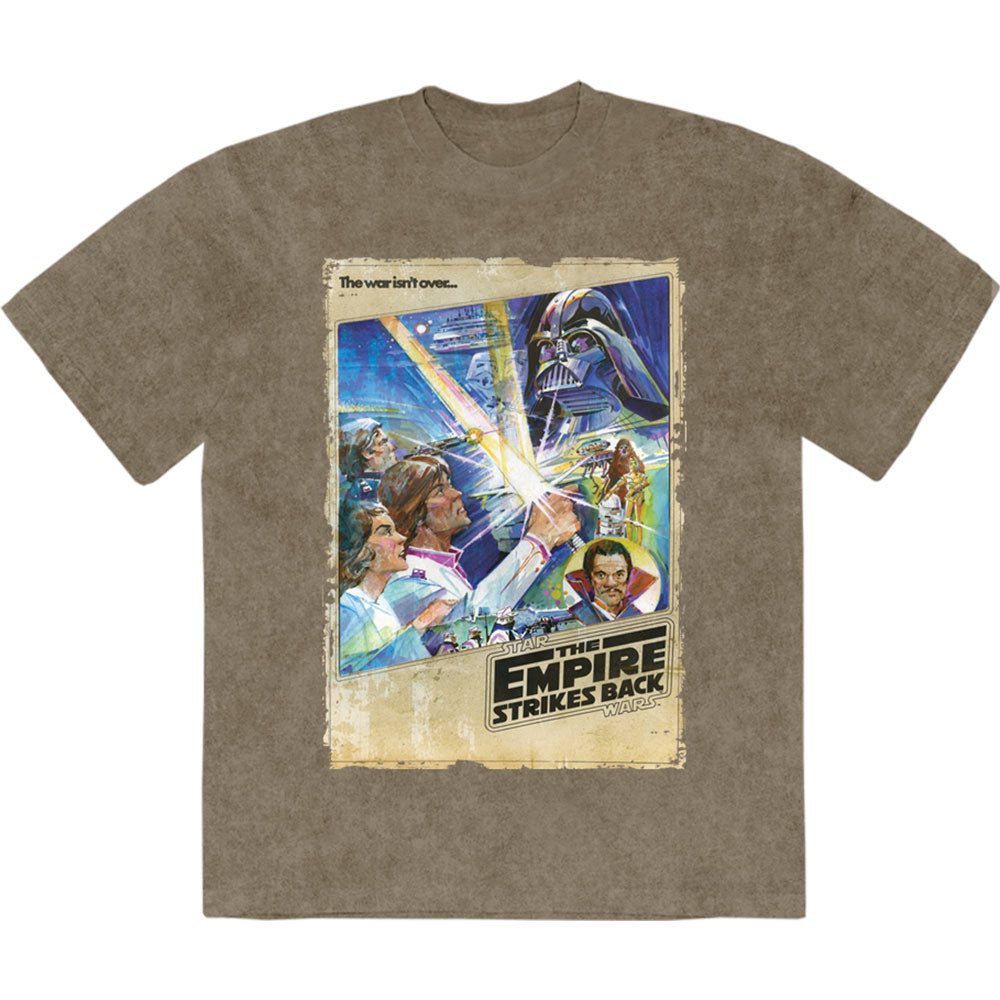 Star Wars Unisex Stone Wash T-Shirt: The Empire Strikes Back Comic Strip (Green)