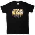 Star Wars Unisex T-Shirt: Gold Drip Logo (Black)