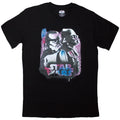 Star Wars Unisex T-Shirt: Vader & Trooper Neon (Black)