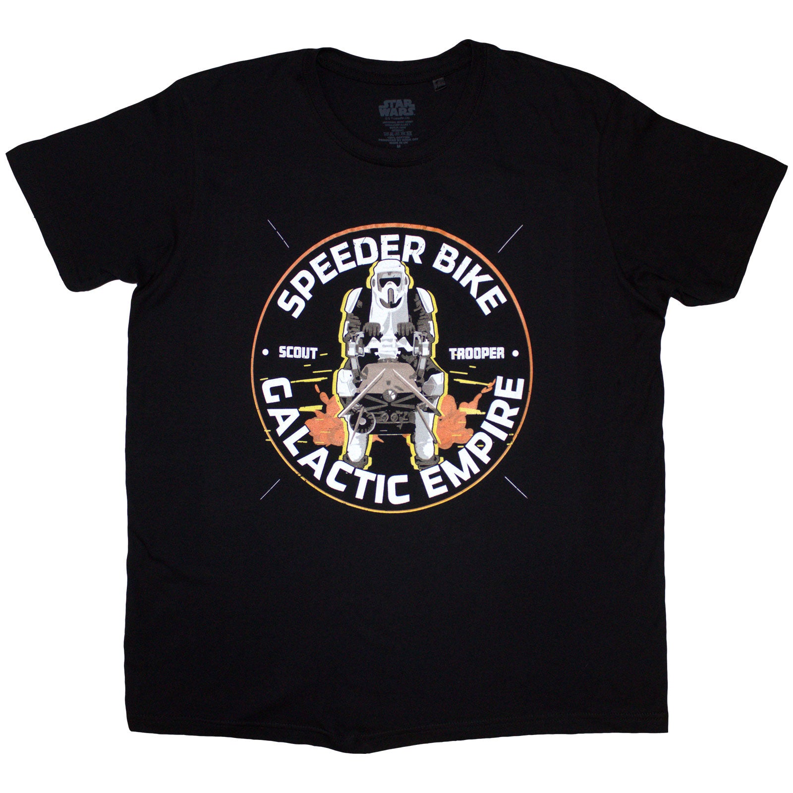 Star Wars Unisex T-Shirt: Speeder Bike Galactic Empire (Black)