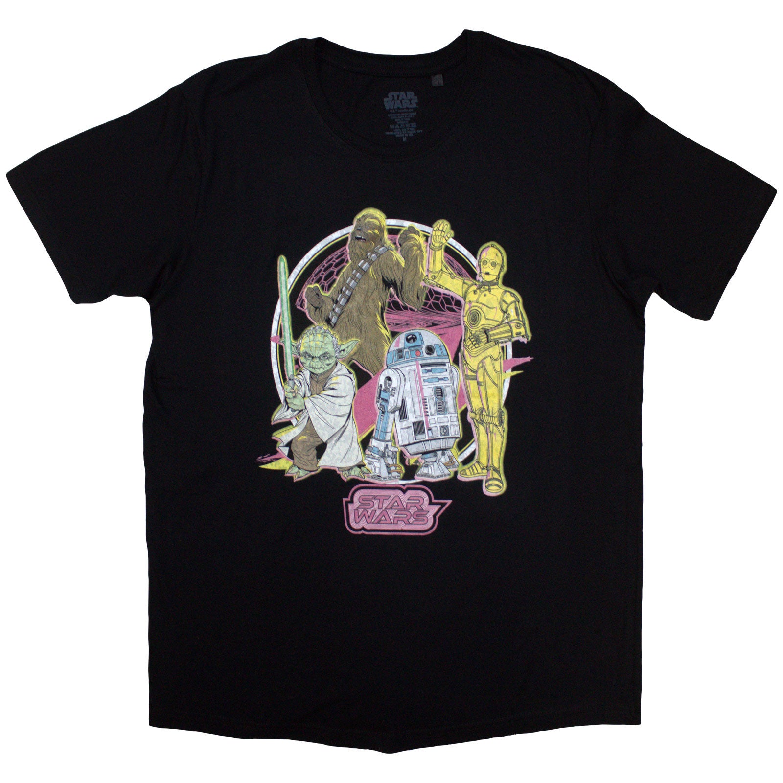 Star Wars Unisex T-Shirt: Heroes Neon (Black)