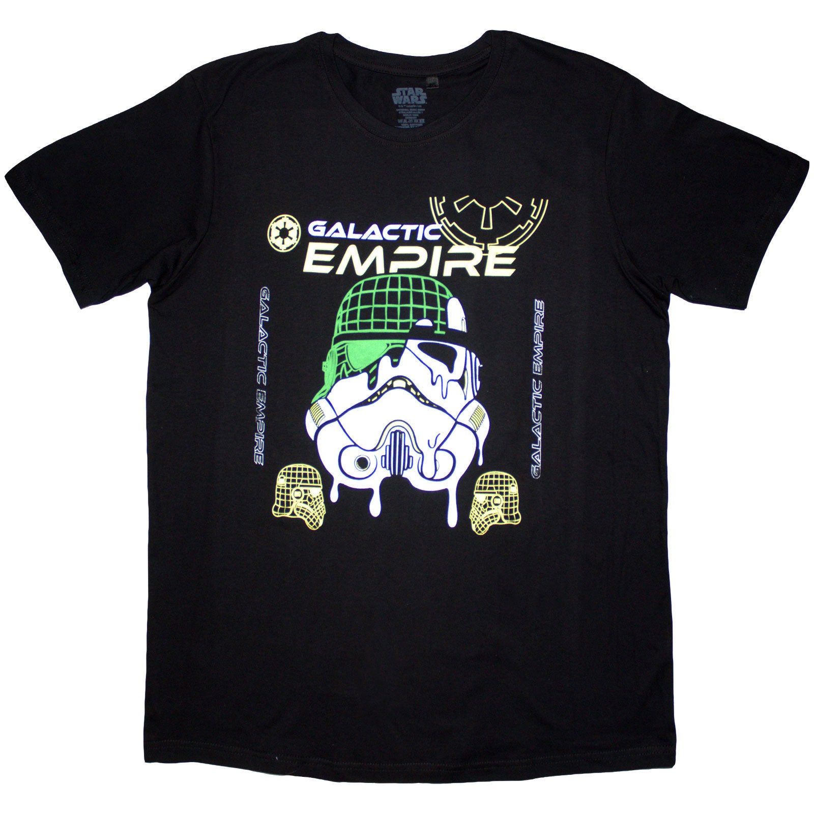 Star Wars Unisex T-Shirt: Galactic Empire Melted Mask (Black)