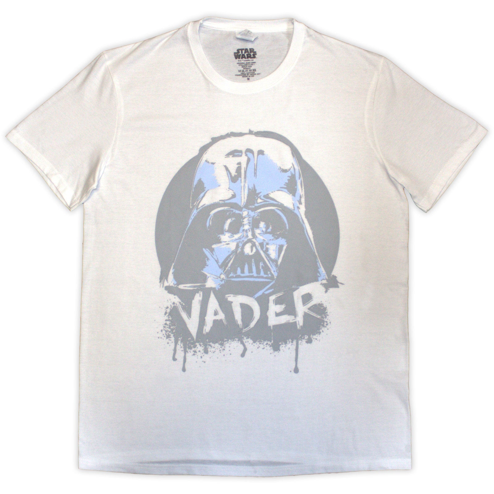 Star Wars Unisex T-Shirt: Darth Vader Spray Paint (White)