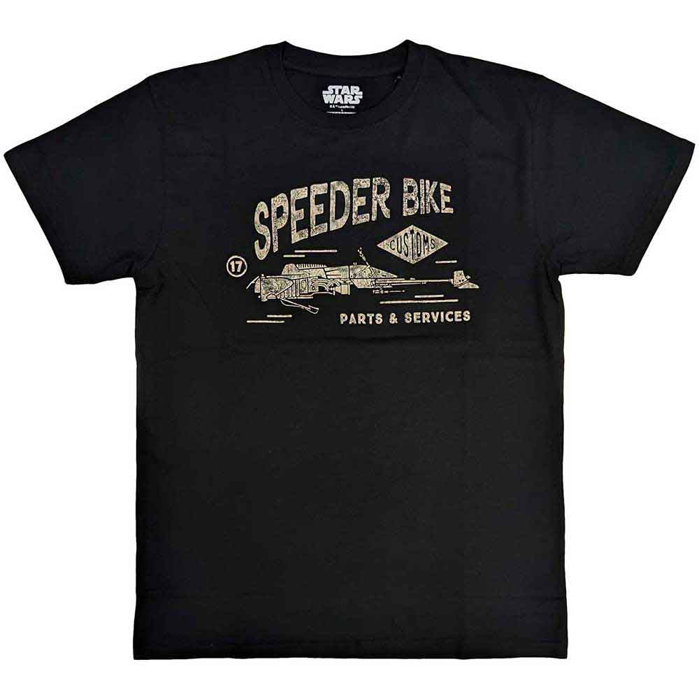 Star Wars Unisex T-Shirt: Speeder Bike (Black)