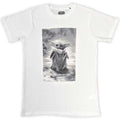 Star Wars Unisex T-Shirt: The Mandalorian Grogu B&W (White)