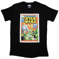 Star Wars Unisex T-Shirt: Luke & Leia Comic Cover (Black)