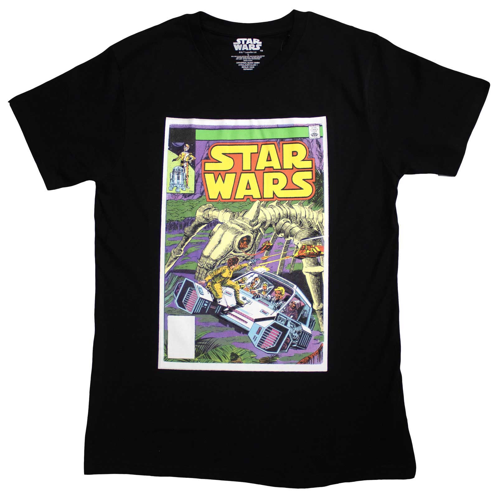 Star Wars Unisex T-Shirt: Flight Comic Cover (Black)