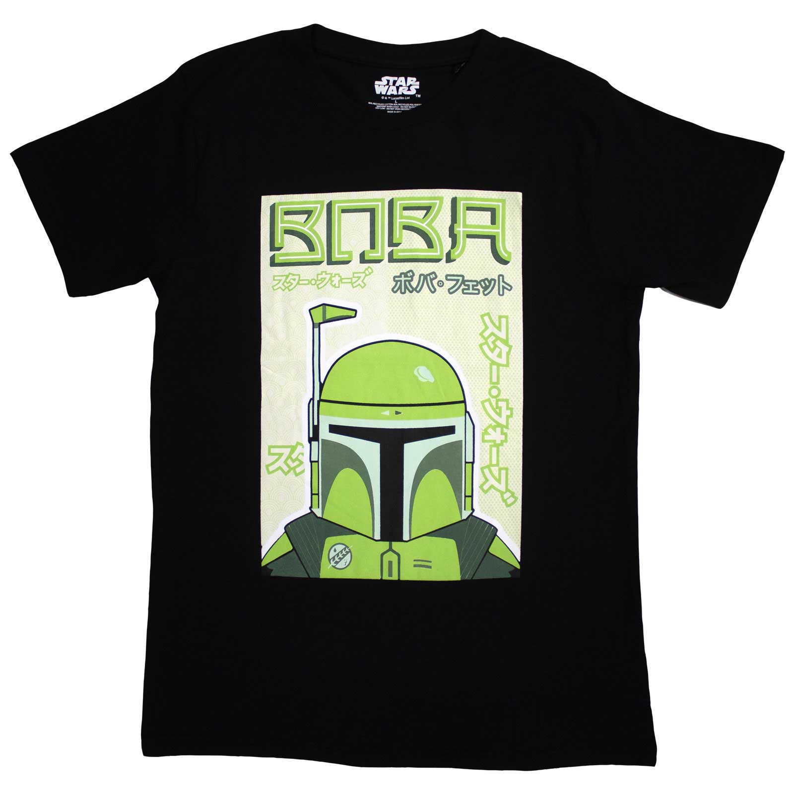 Star Wars Unisex T-Shirt: Boba Japanese (Black)