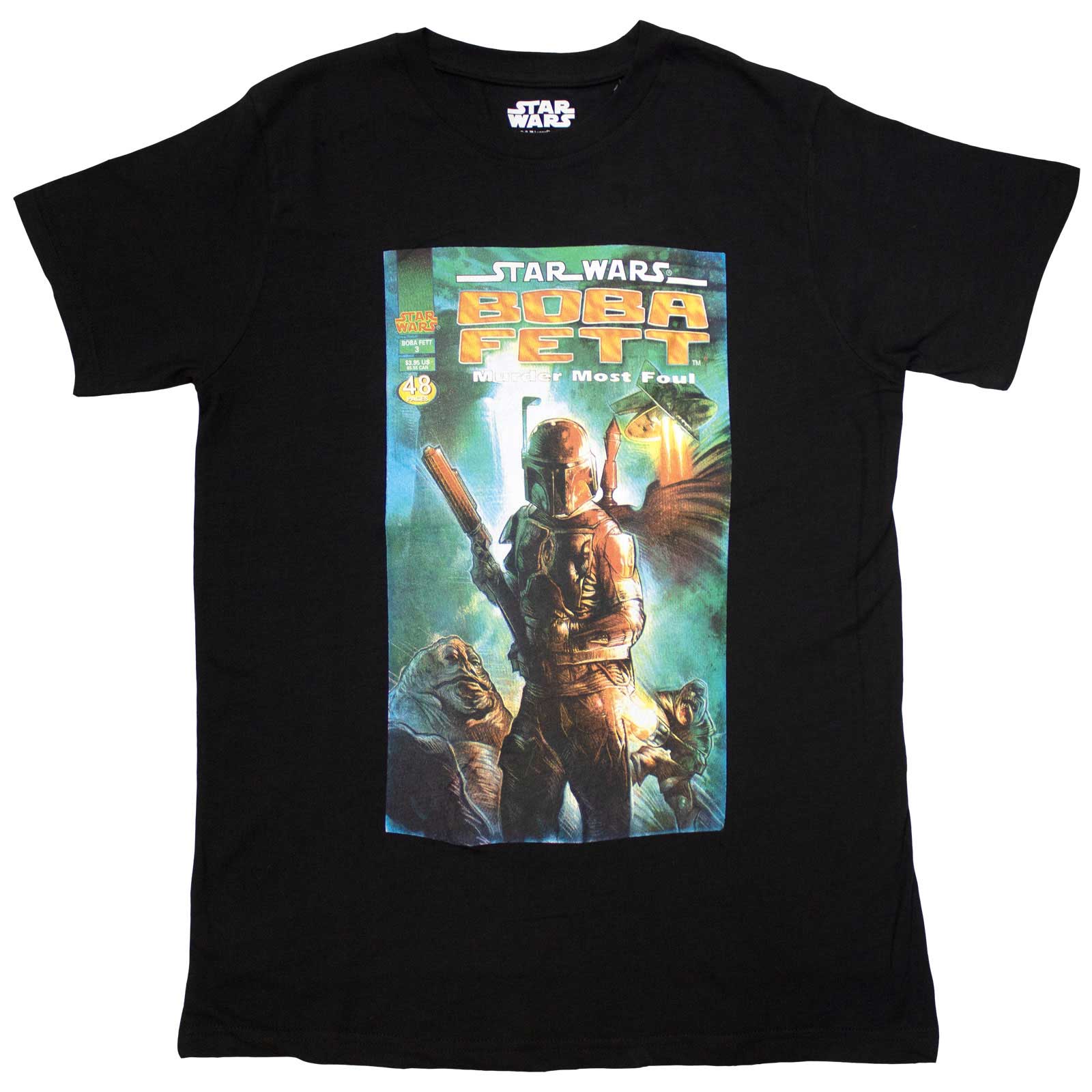 Star Wars Unisex T-Shirt: Boba Fett Comic Cover (Black)
