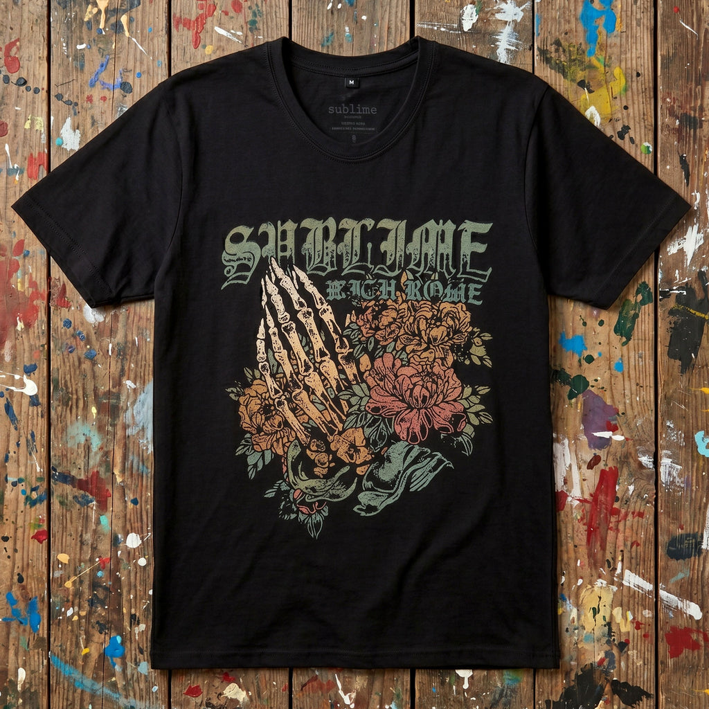 Sublime Unisex Premium Carbon T-Shirt: Praying Hands (Black)