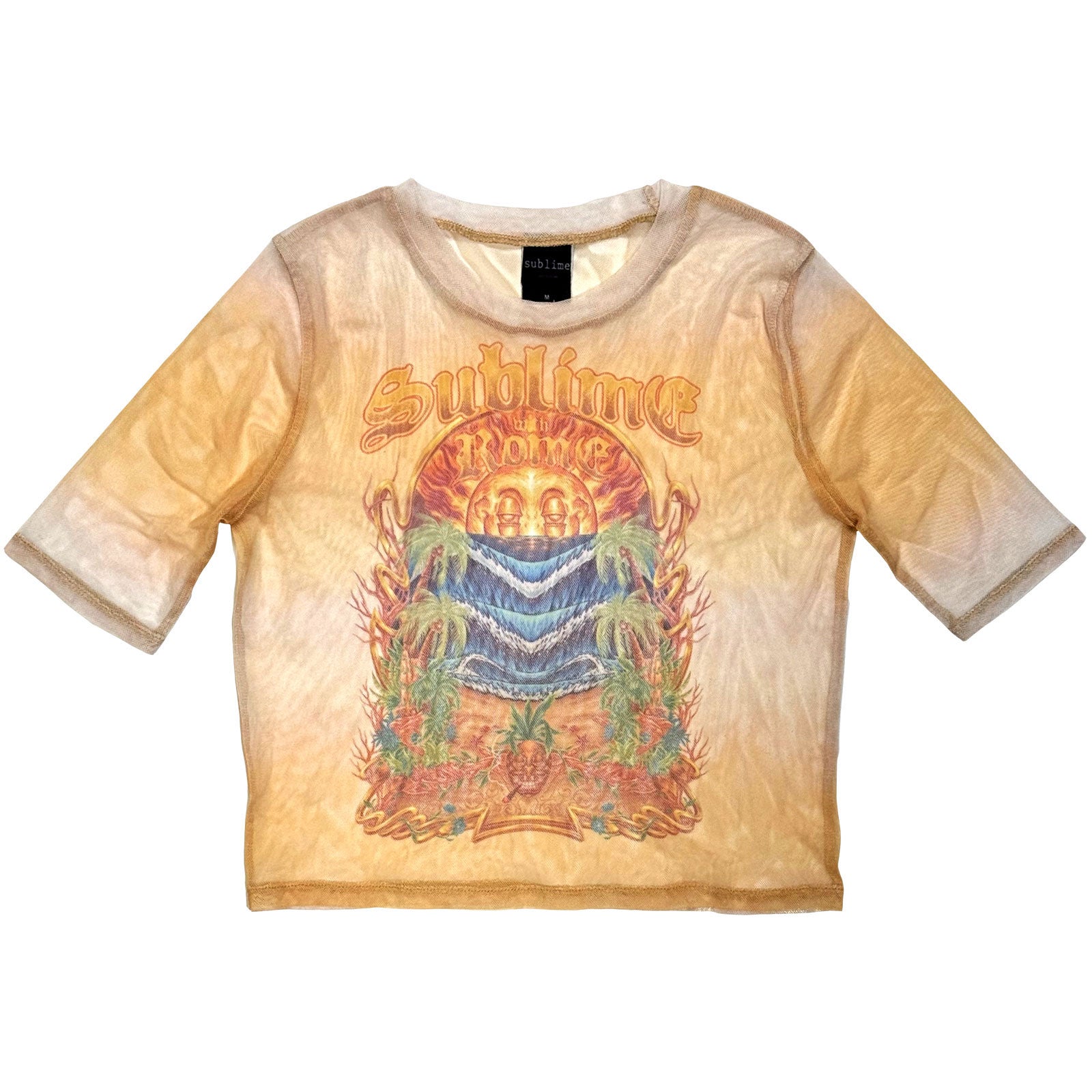 Sublime Ladies Mesh Crop Top: Summer Season (Orange)