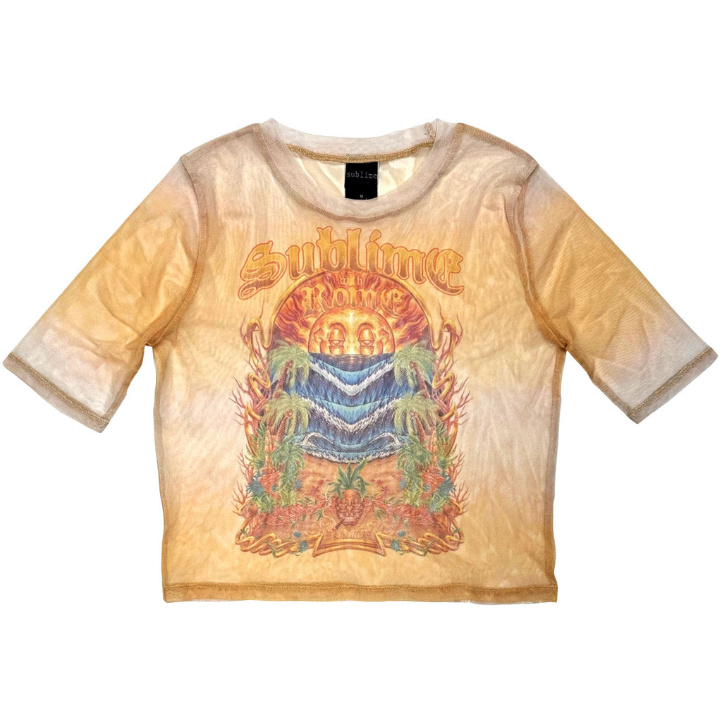 Sublime Ladies Mesh Crop Top: Summer Season (Orange)