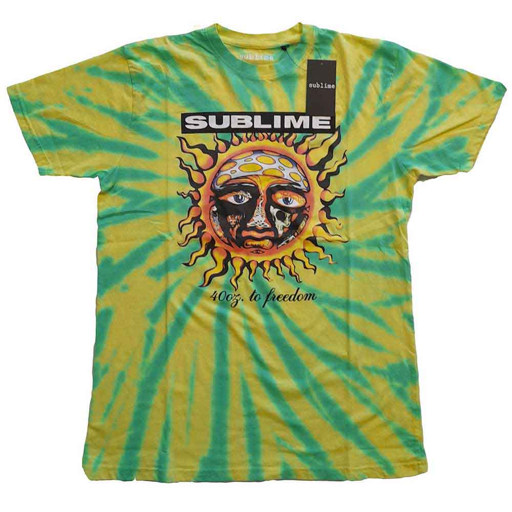 Sublime Unisex T-Shirt: 40oz To Freedom (Green) (Wash Collection)