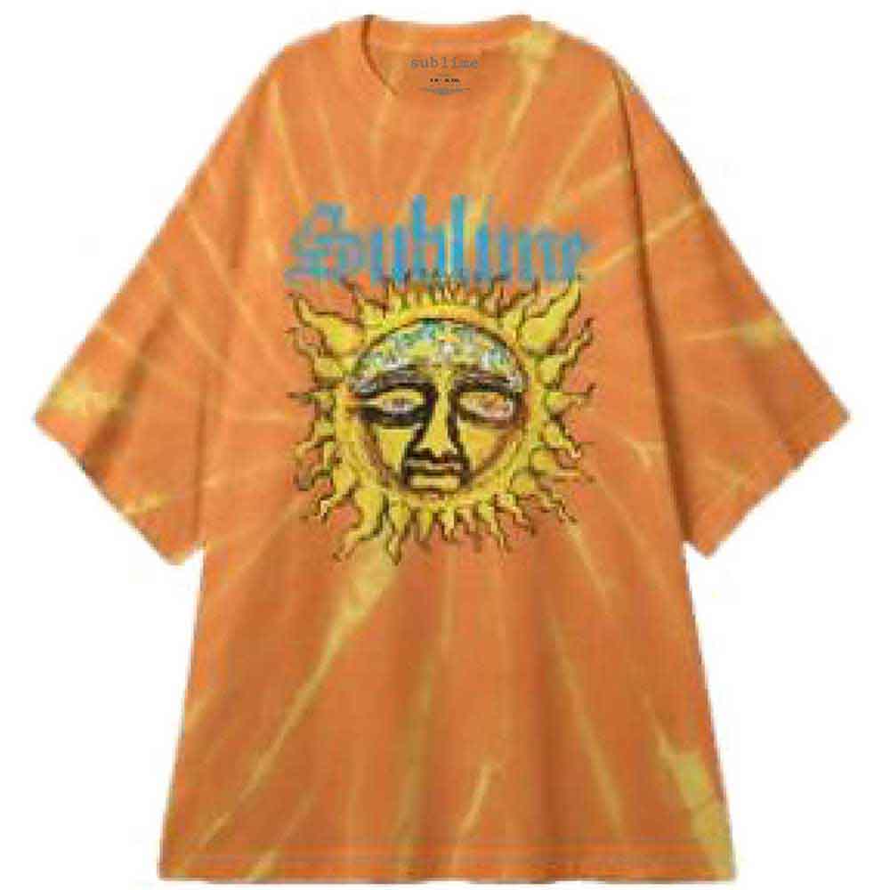 Sublime Unisex T-Shirt: Sun Face (Orange) (Wash Collection)