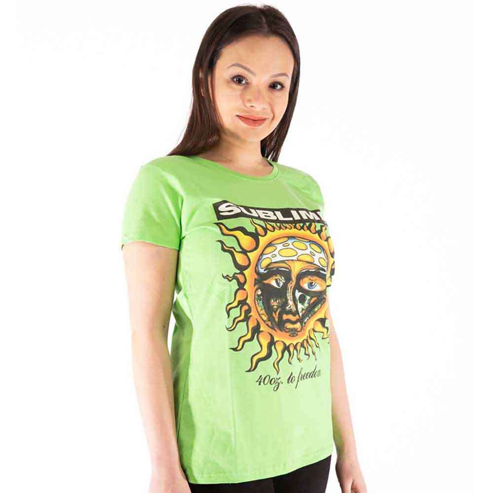 Sublime Ladies T-Shirt: 40oz To Freedom (Green)