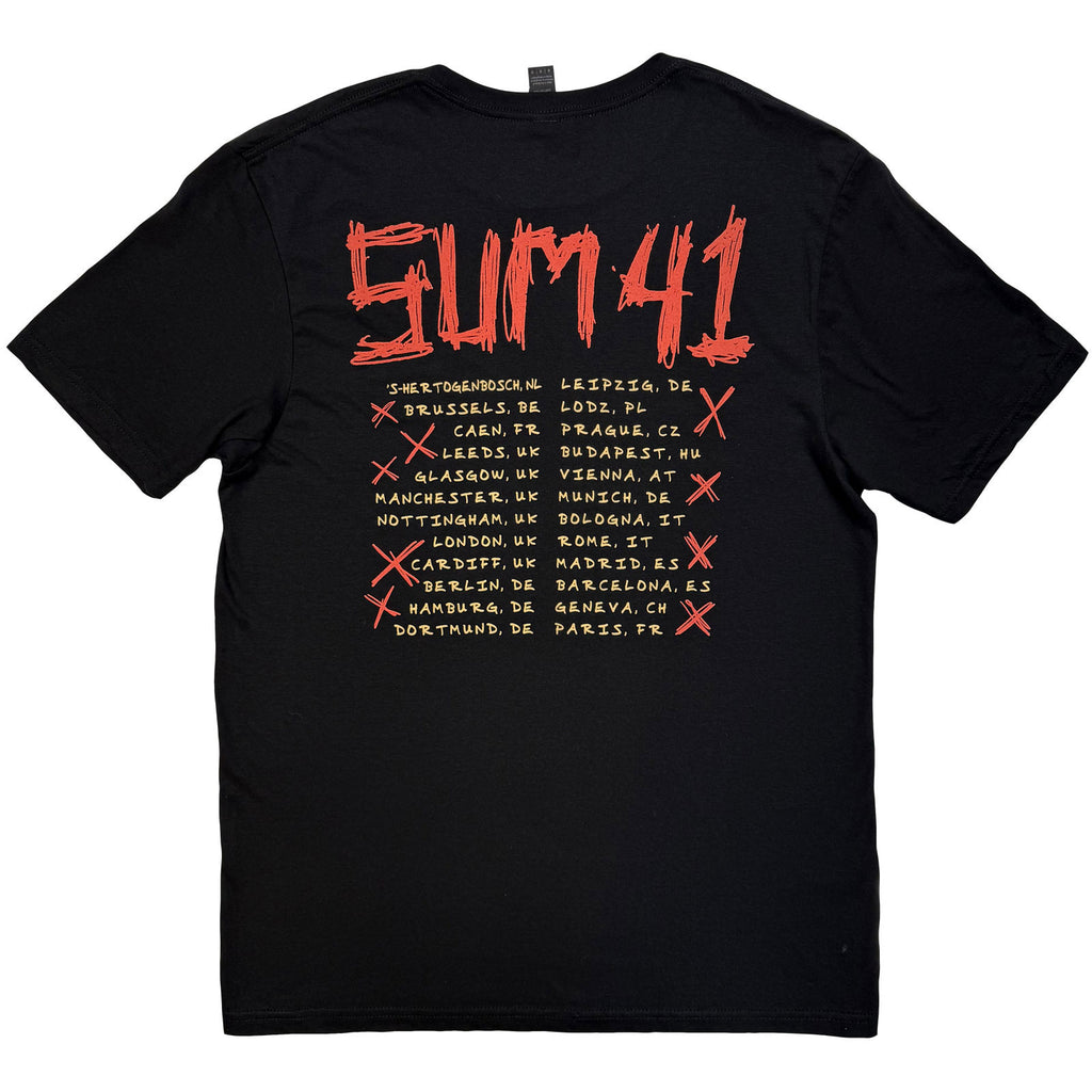 Sum 41 Unisex T-Shirt: Tour '24 Pt.2 Fuck Sum 41 (Black) (Back Print) (Ex-Tour)