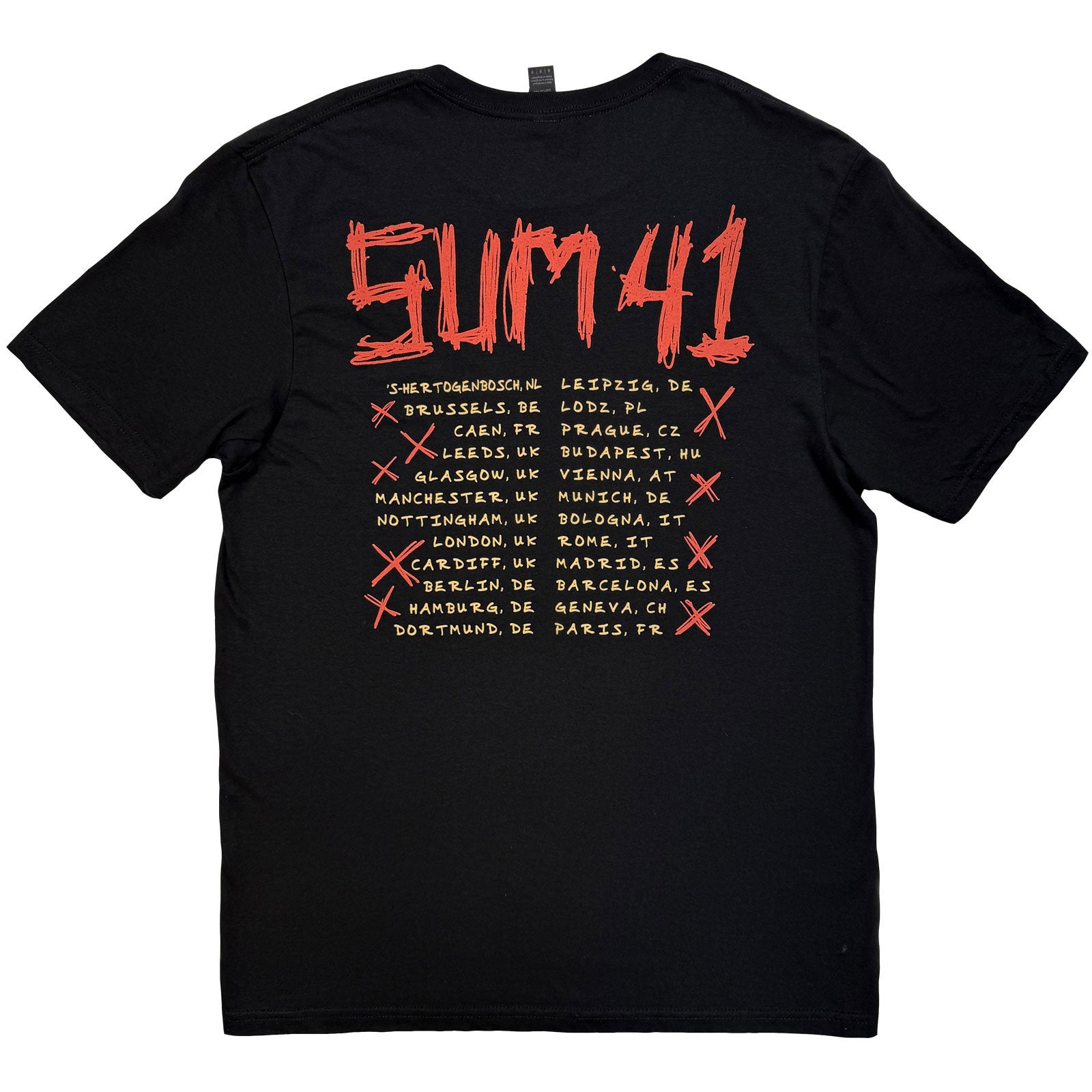 Sum 41 Unisex T-Shirt: Tour '24 Pt.2 Fuck Sum 41 (Black) (Back Print) (Ex-Tour)