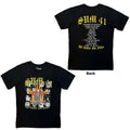 Sum 41 Unisex Premium Carbon T-Shirt: All Killer No Filler Tracklist (Black) (Back Print)