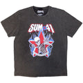 Sum 41 Unisex Stone Wash T-Shirt: All Killer No Filler Skeleton (Charcoal Grey)