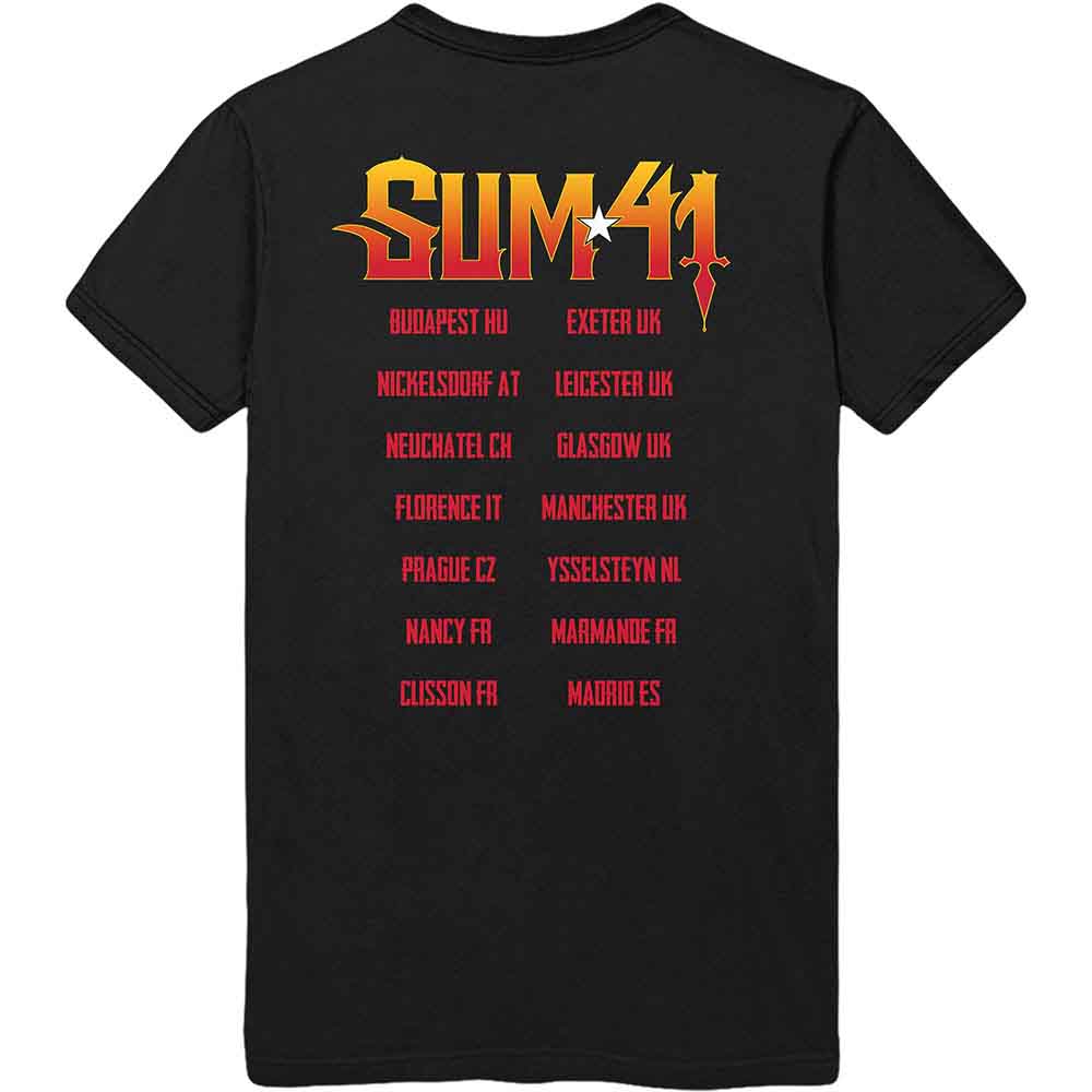 Sum 41 Unisex T-Shirt: Out For Blood (Black) (Back Print)