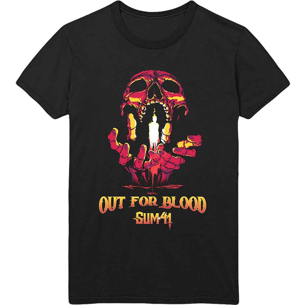 Sum 41 Unisex T-Shirt: Out For Blood (Black) (Back Print)