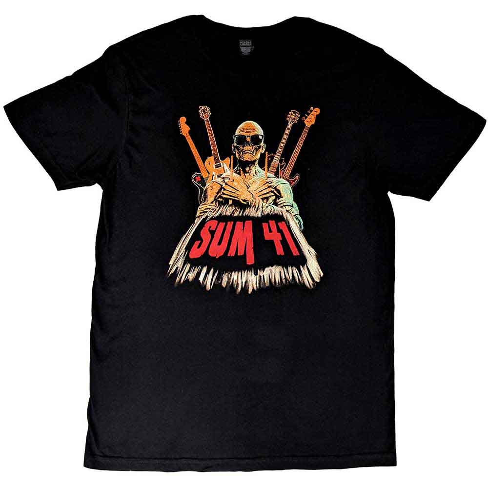 Sum 41 Unisex T-Shirt: Does This Look Like All Killer No Filler European Tour 2022 (Black) (Back Print & Ex-Tour)