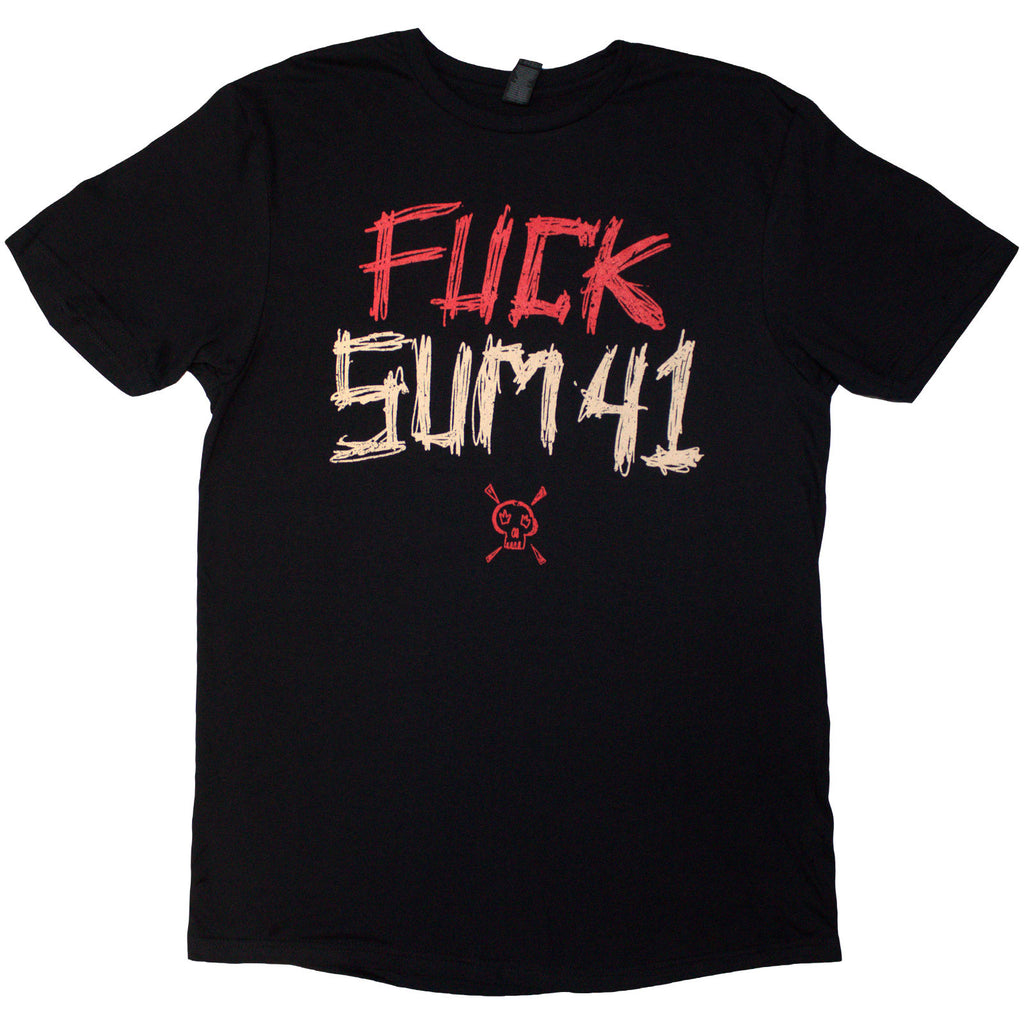 Sum 41 Unisex T-Shirt: Tour '24 Fuck Sum 41 (Black) (Back Print & Ex-Tour)