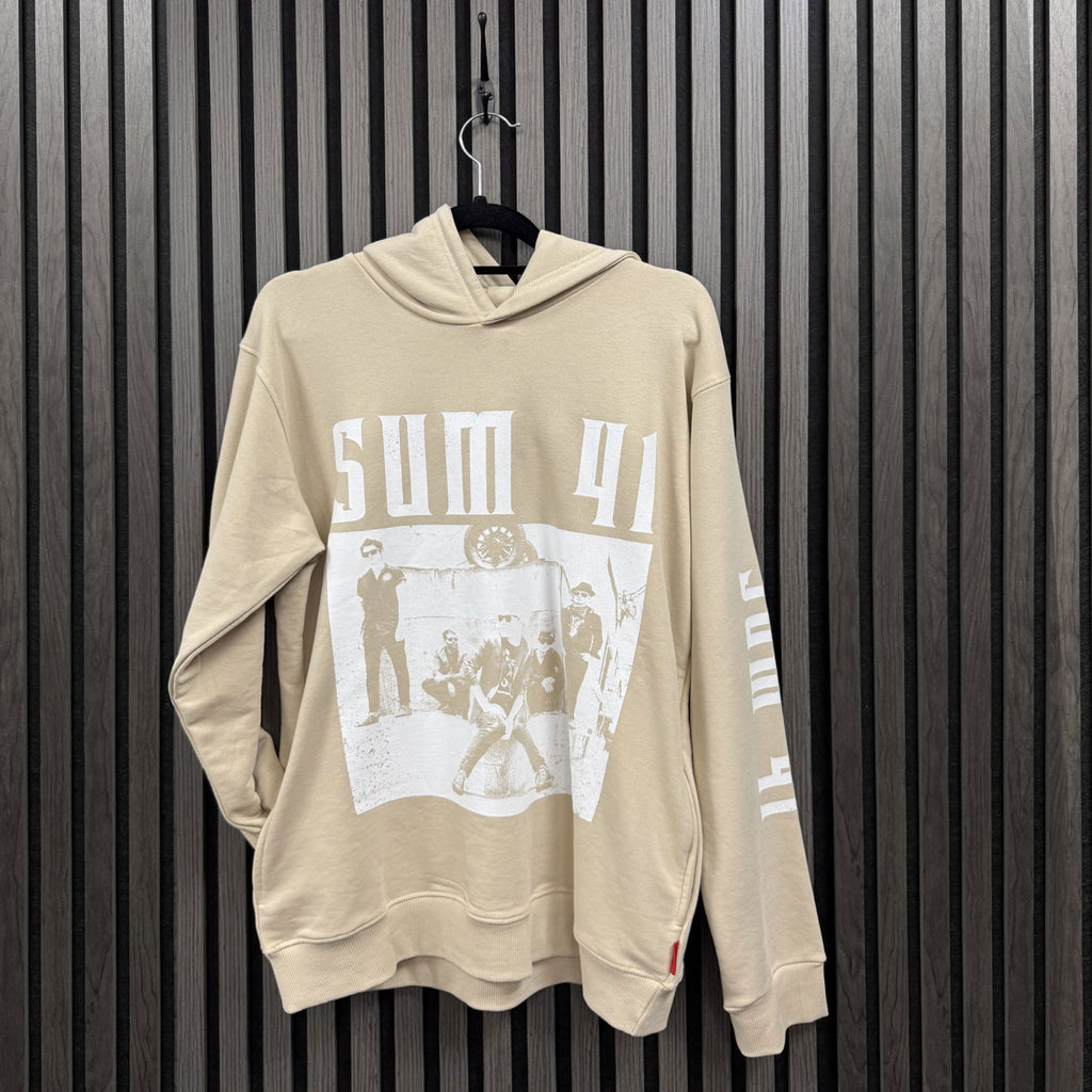 Sum 41 Unisex Unplugged Pullover Hoodie: Band Photo (Natural)