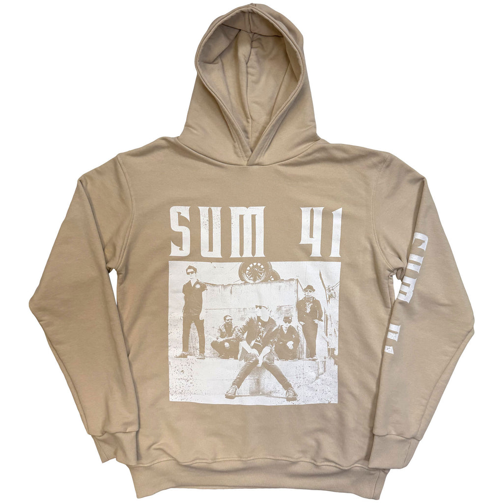 Sum 41 Unisex Unplugged Pullover Hoodie: Band Photo (Natural)