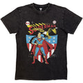 DC Comics Unisex Stone Wash T-Shirt: Superman Eagle Shield (Black)