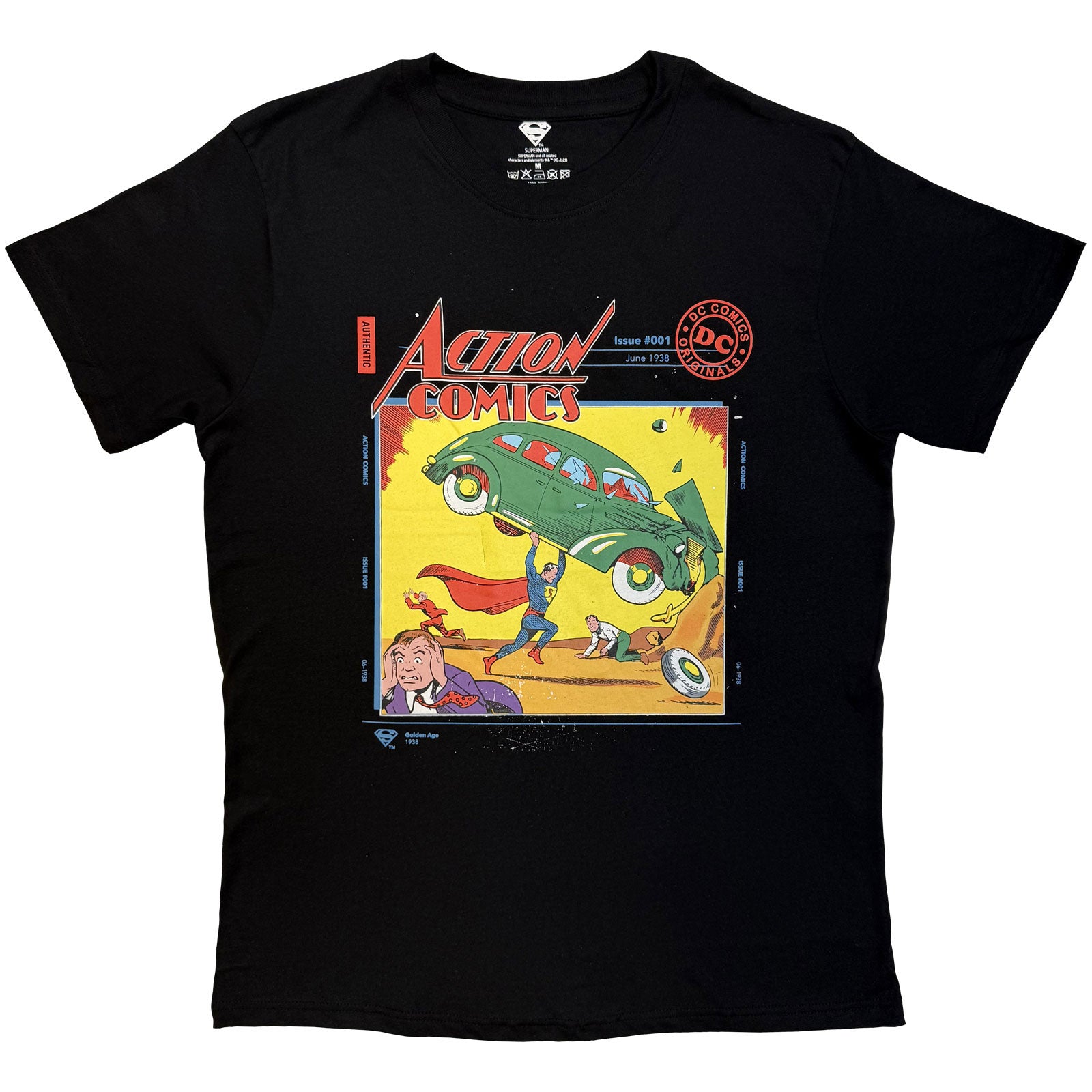 DC Comics Unisex T-Shirt: Superman Car (Black)