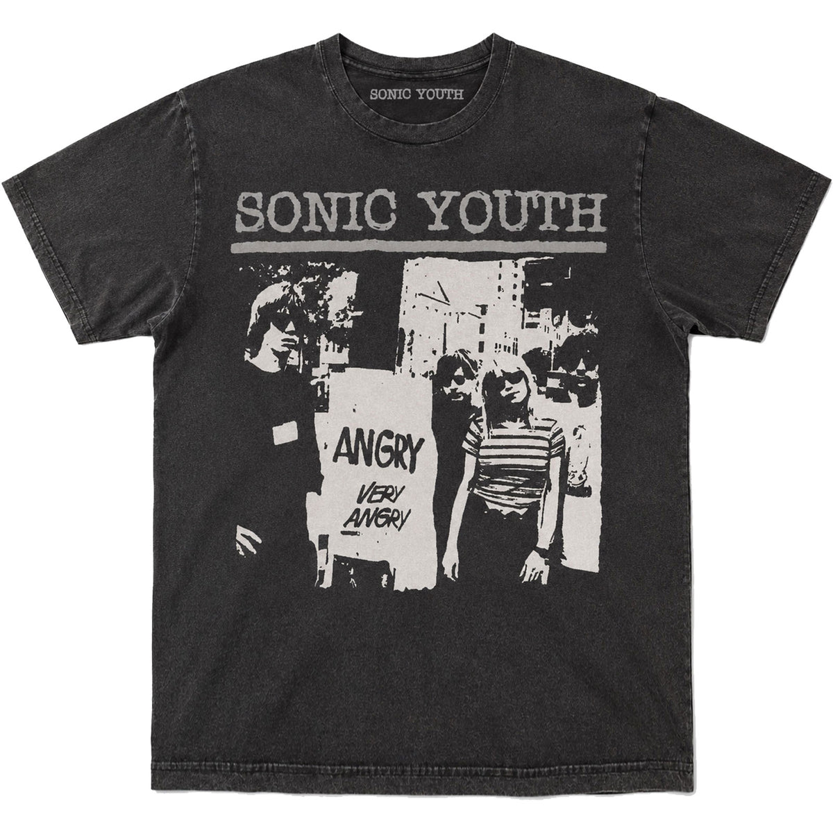Sonic Youth Unisex T-Shirt: Angry (Black)