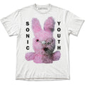 Sonic Youth Unisex T-Shirt: Dirty Bunny (White)