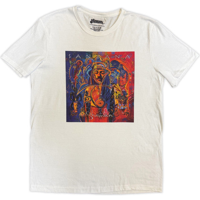 Santana Unisex T-Shirt: Shaman (White)