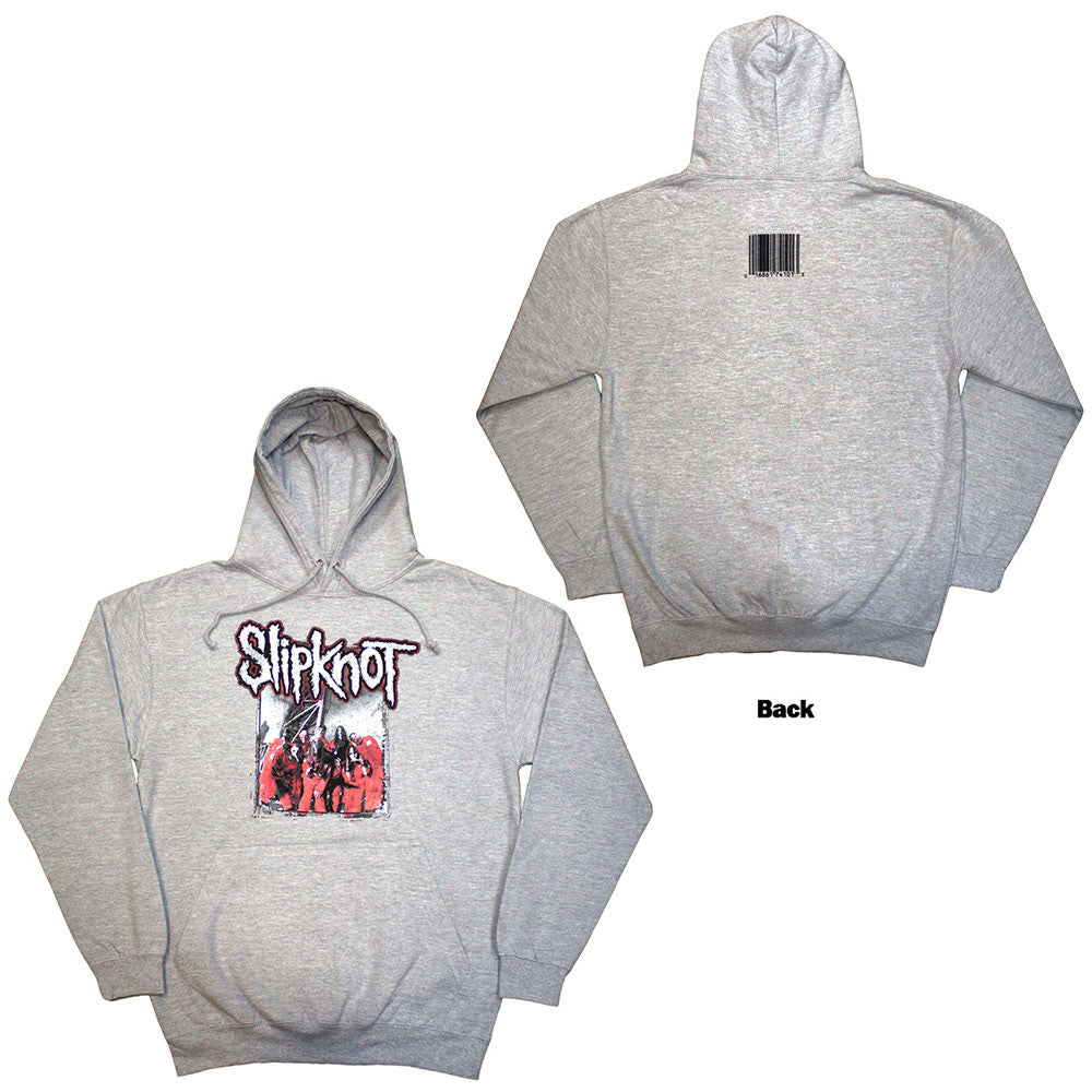 Slipknot Unisex Pullover Hoodie: Self-Titled (Grey) (Back Print)