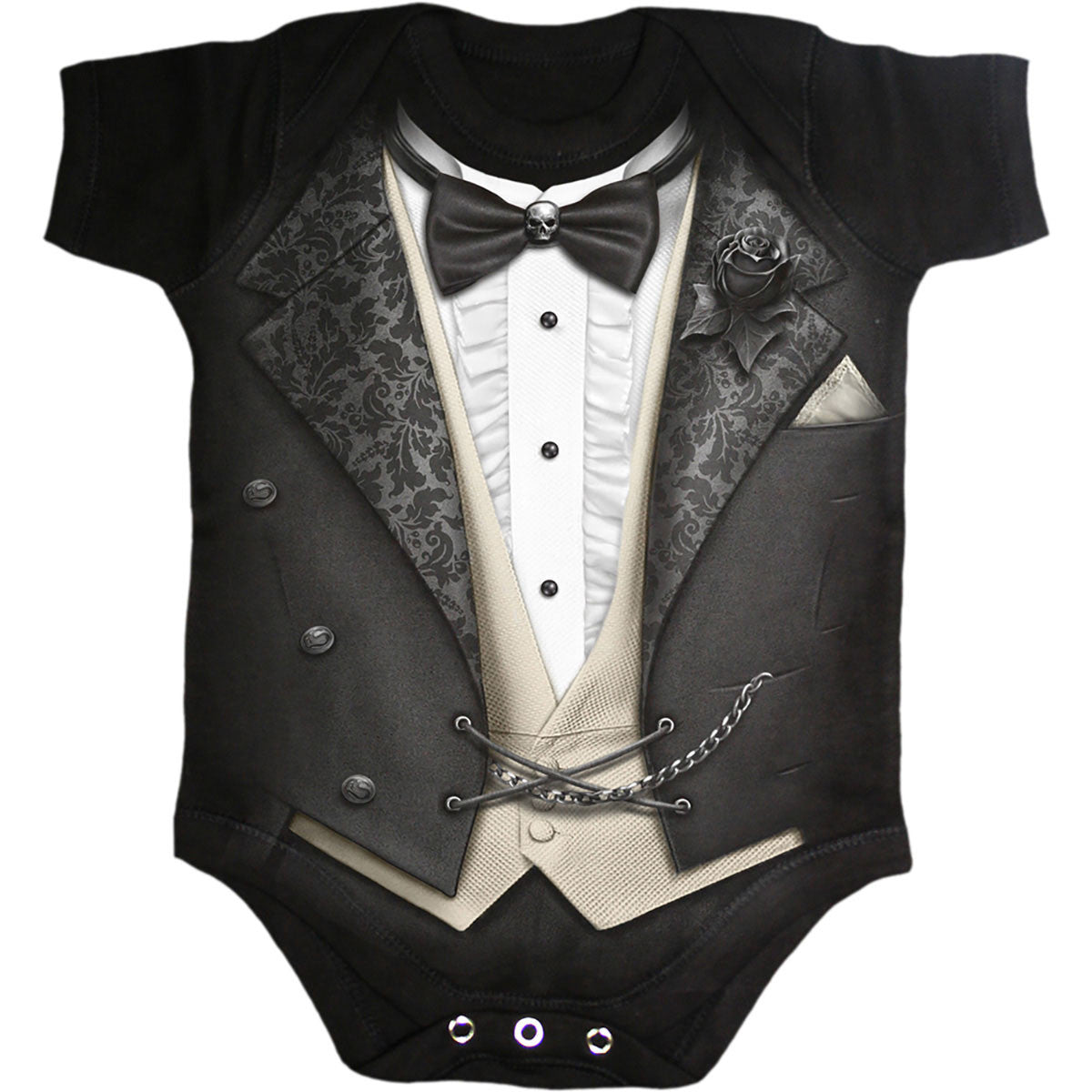 Spiral: Tuxed Kids Baby Grow (Black)