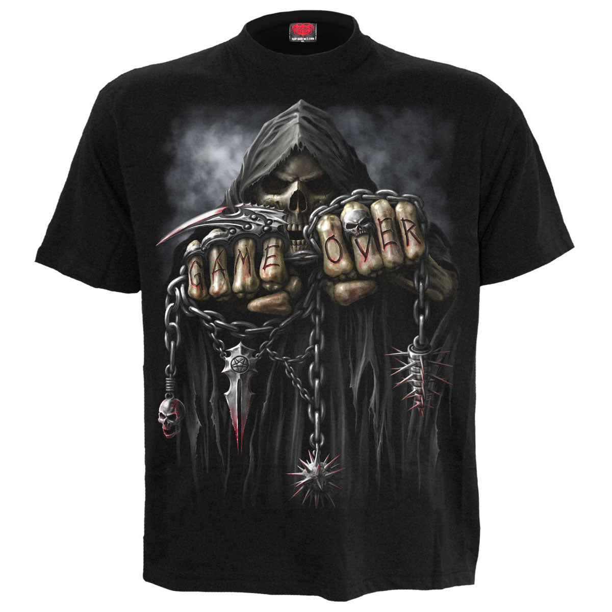 Spiral Unisex T-Shirt: Game Over (Black) (Back Print)