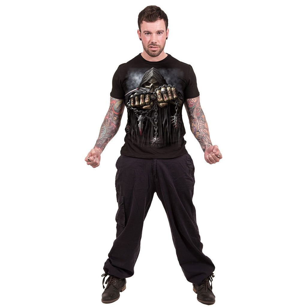 Spiral Unisex T-Shirt: Game Over (Black) (Back Print)