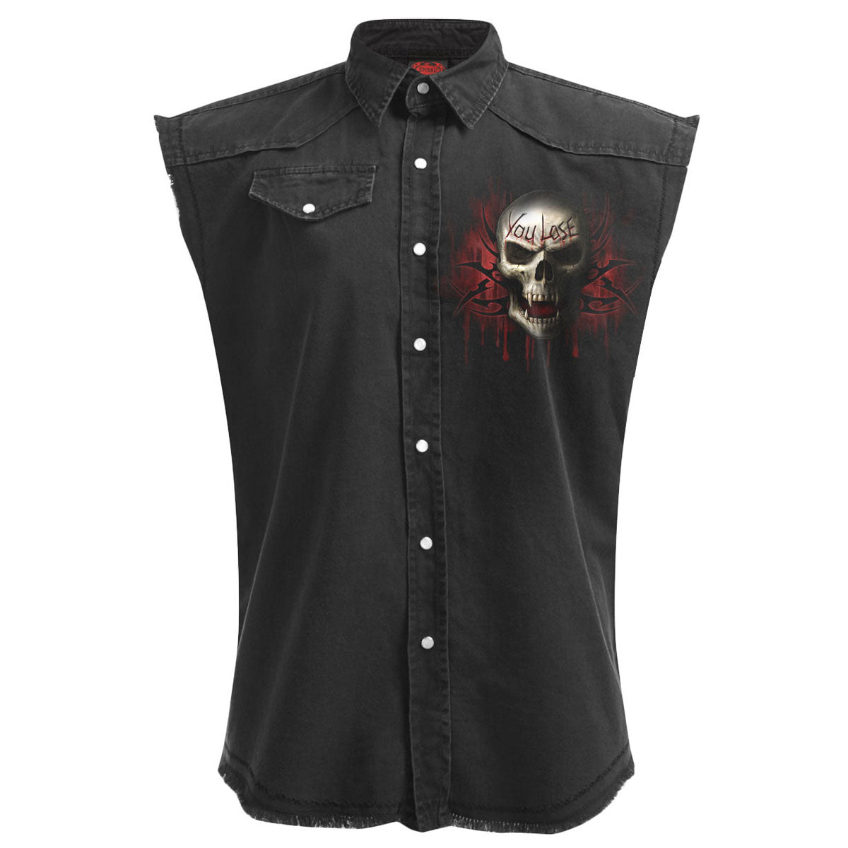 Spiral Unisex Worker Shirt: Game Over (Black) (Back Print)