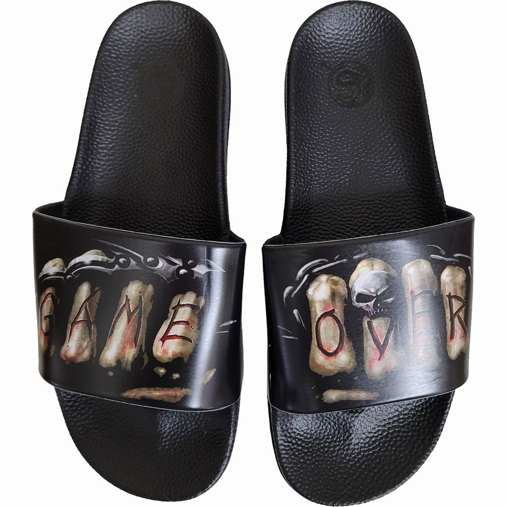 Spiral Unisex Slides: Game Over (Black)