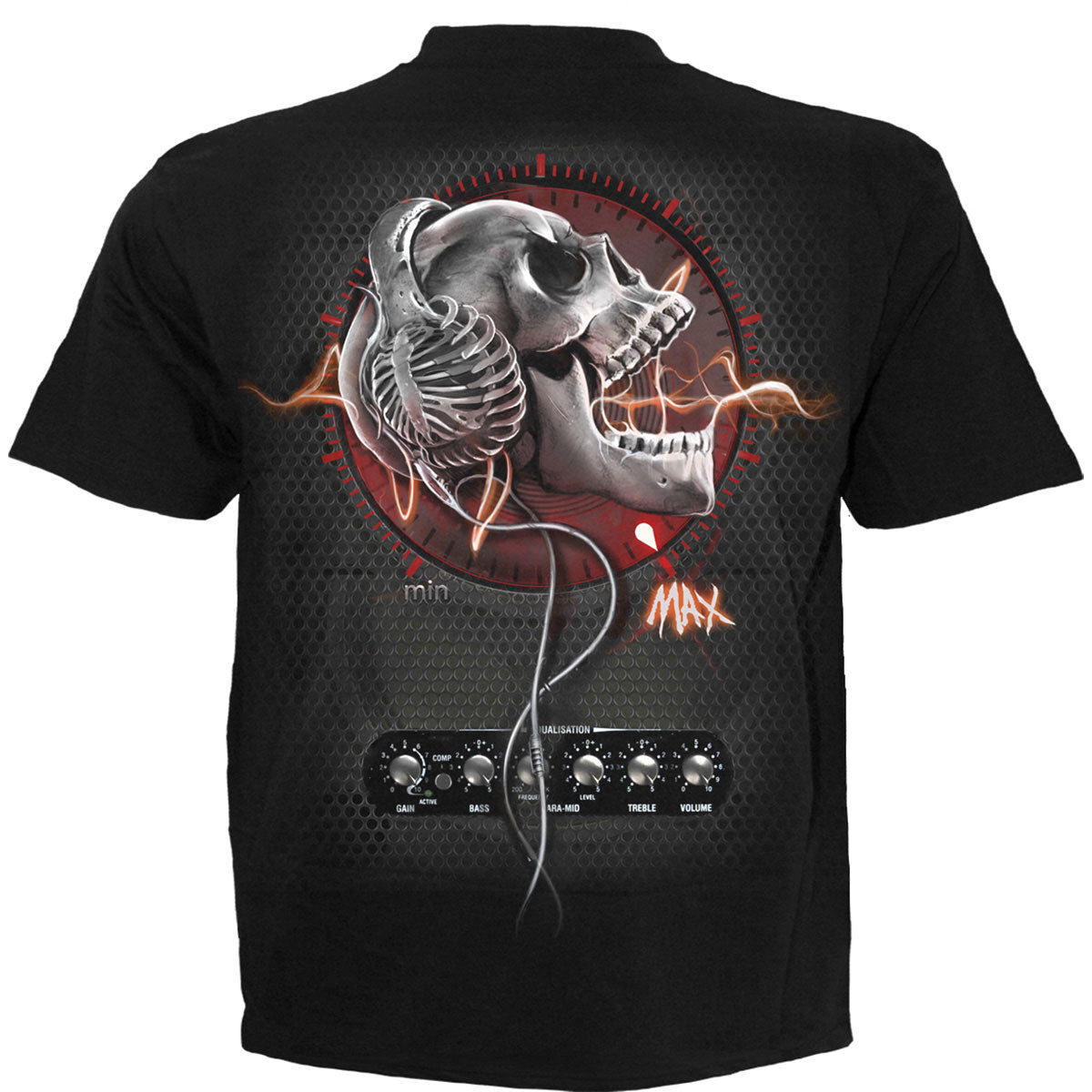 Spiral Kids T-Shirt: Never Too Loud (Black) (Back Print)