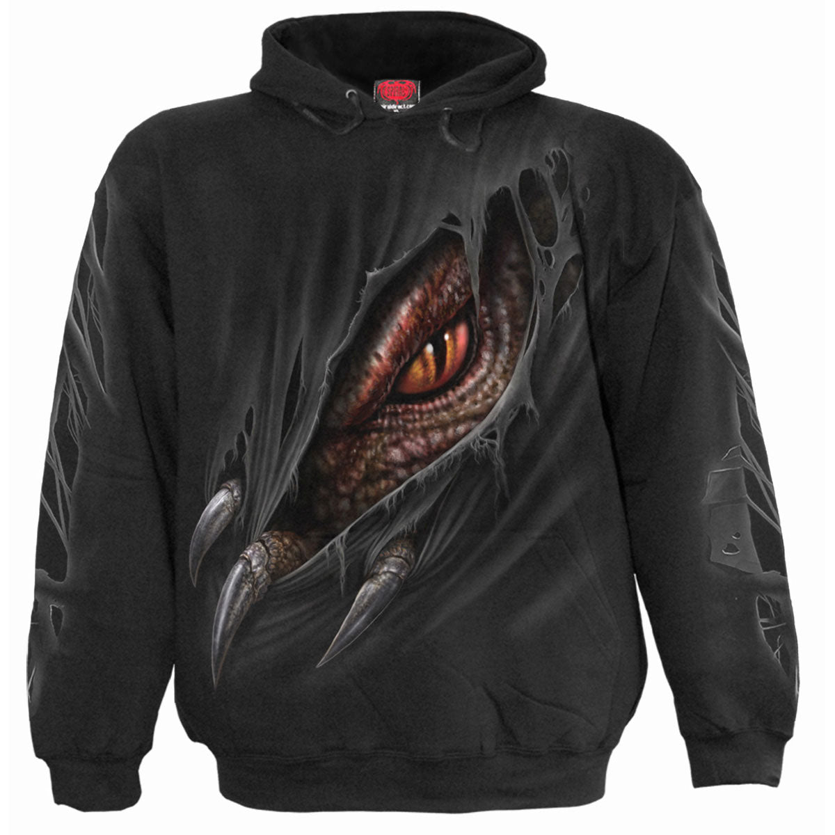 Spiral Kids Pullover Hoodie: Breaking Out (Black) (Back & Sleeve Print)
