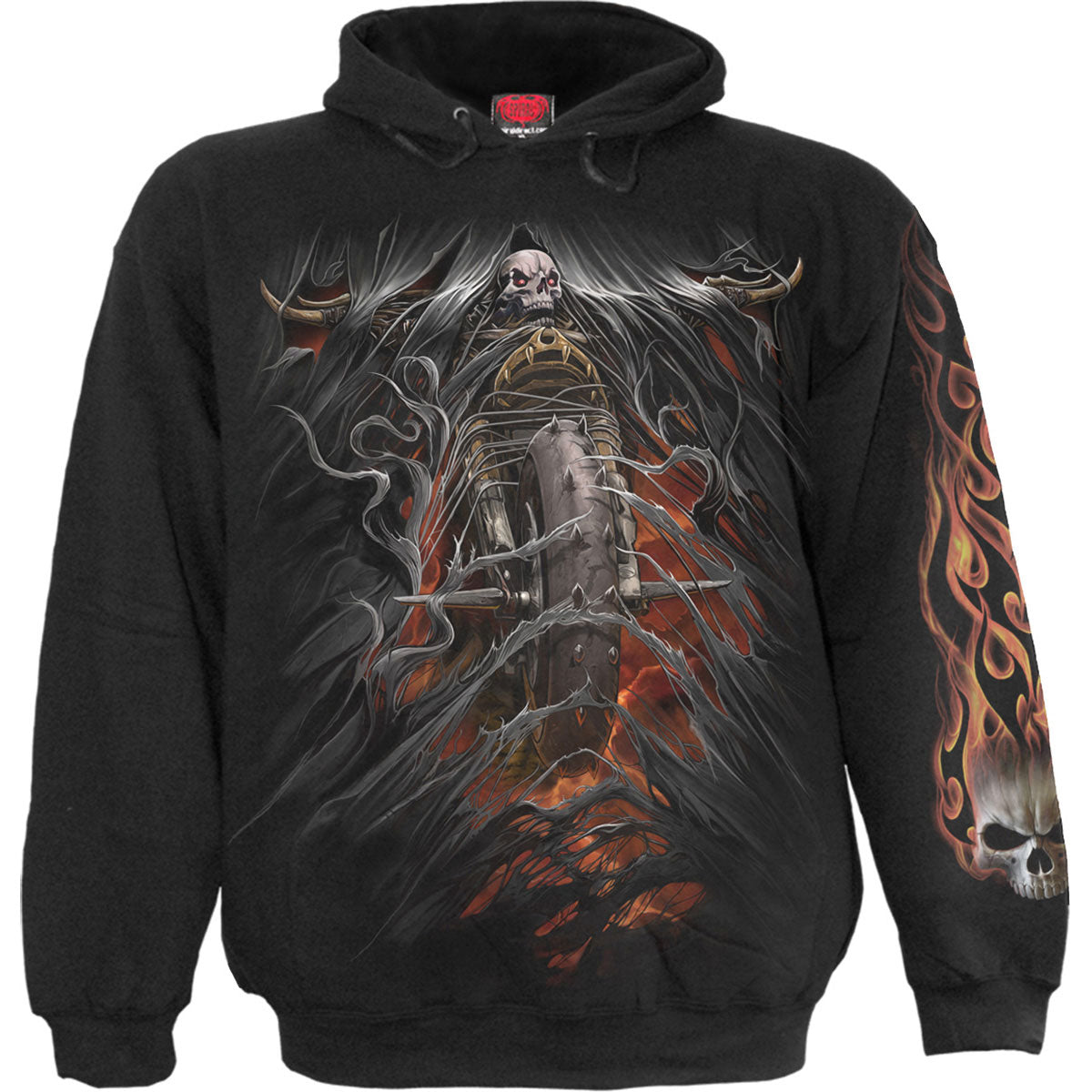 Spiral Unisex Pullover Hoodie: Bike Life (Black) (Back & Sleeve Print)