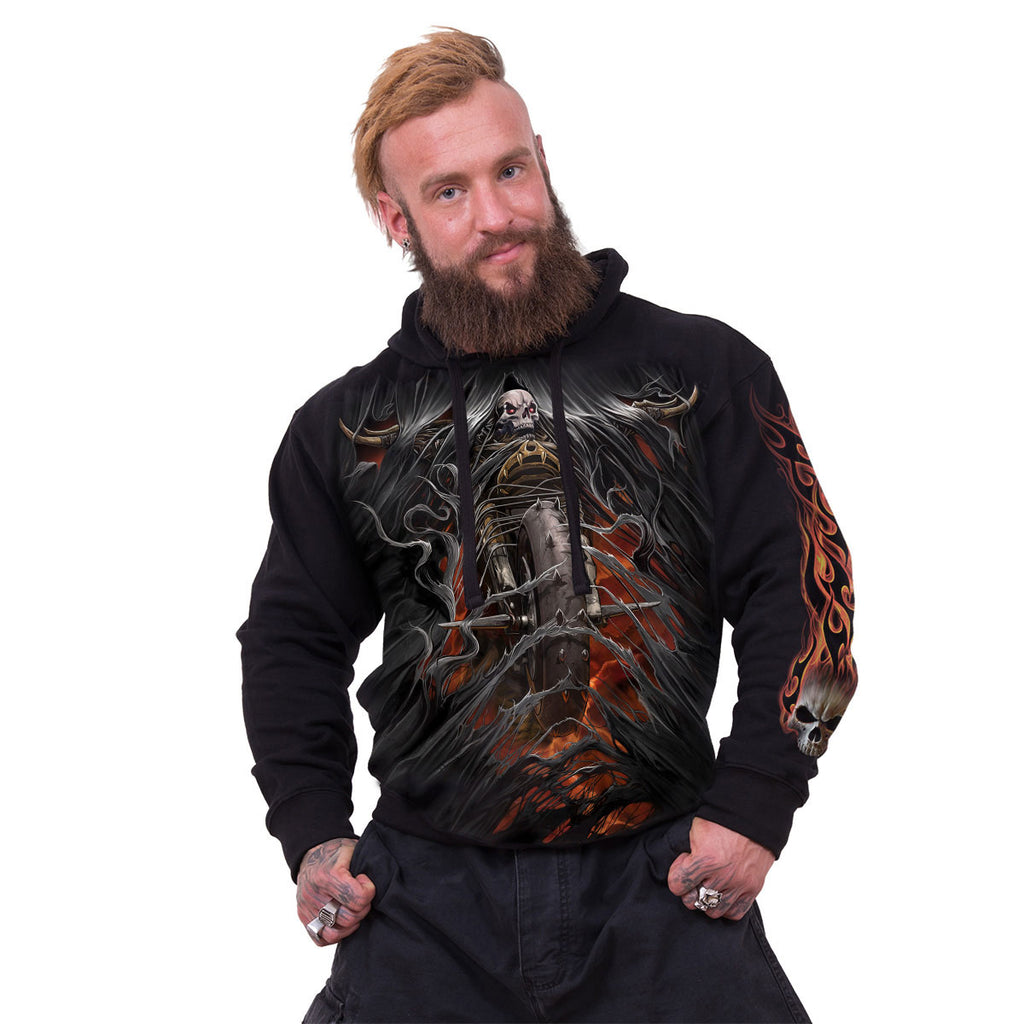 Spiral Unisex Pullover Hoodie: Bike Life (Black) (Back & Sleeve Print)