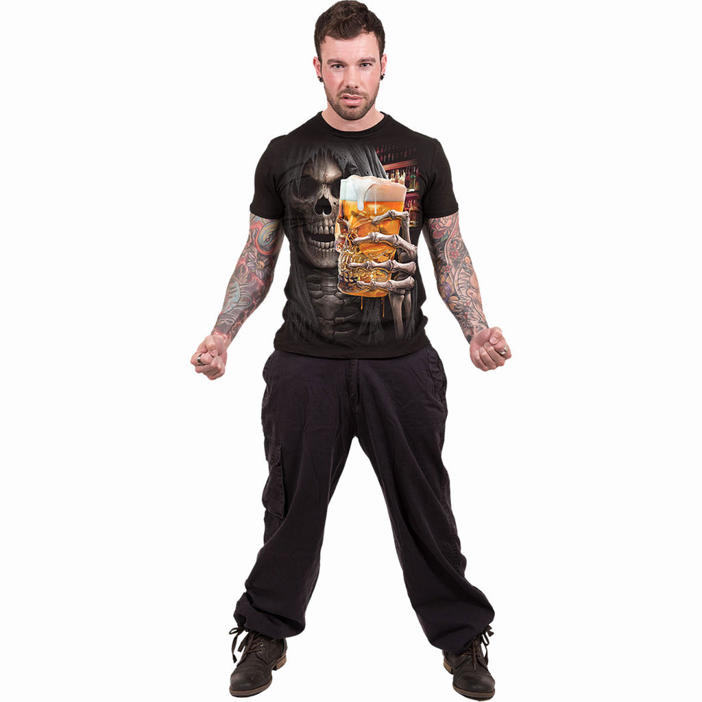 Spiral Unisex T-Shirt: Live Loud (Black) (Back Print)
