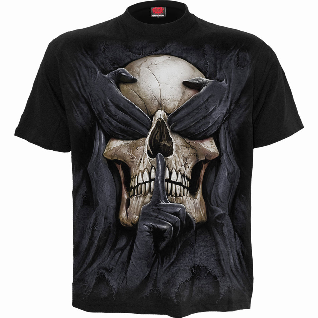 Spiral Unisex T-Shirt: See No Evil (Black) (Back Print)