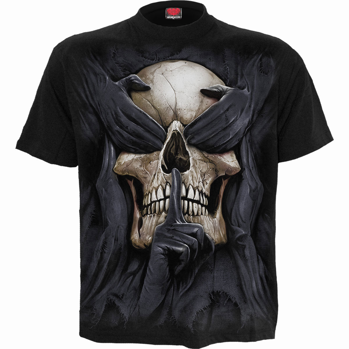 Spiral Unisex T-Shirt: See No Evil (Black) (Back Print)
