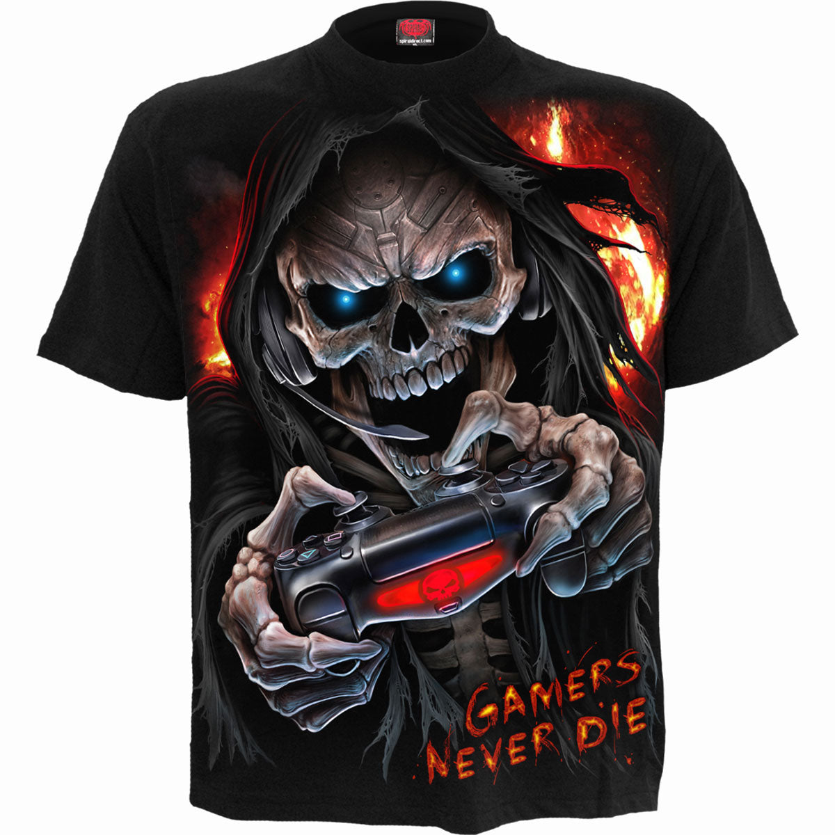 Spiral Unisex T-Shirt: Respawn (Black) (Back Print)