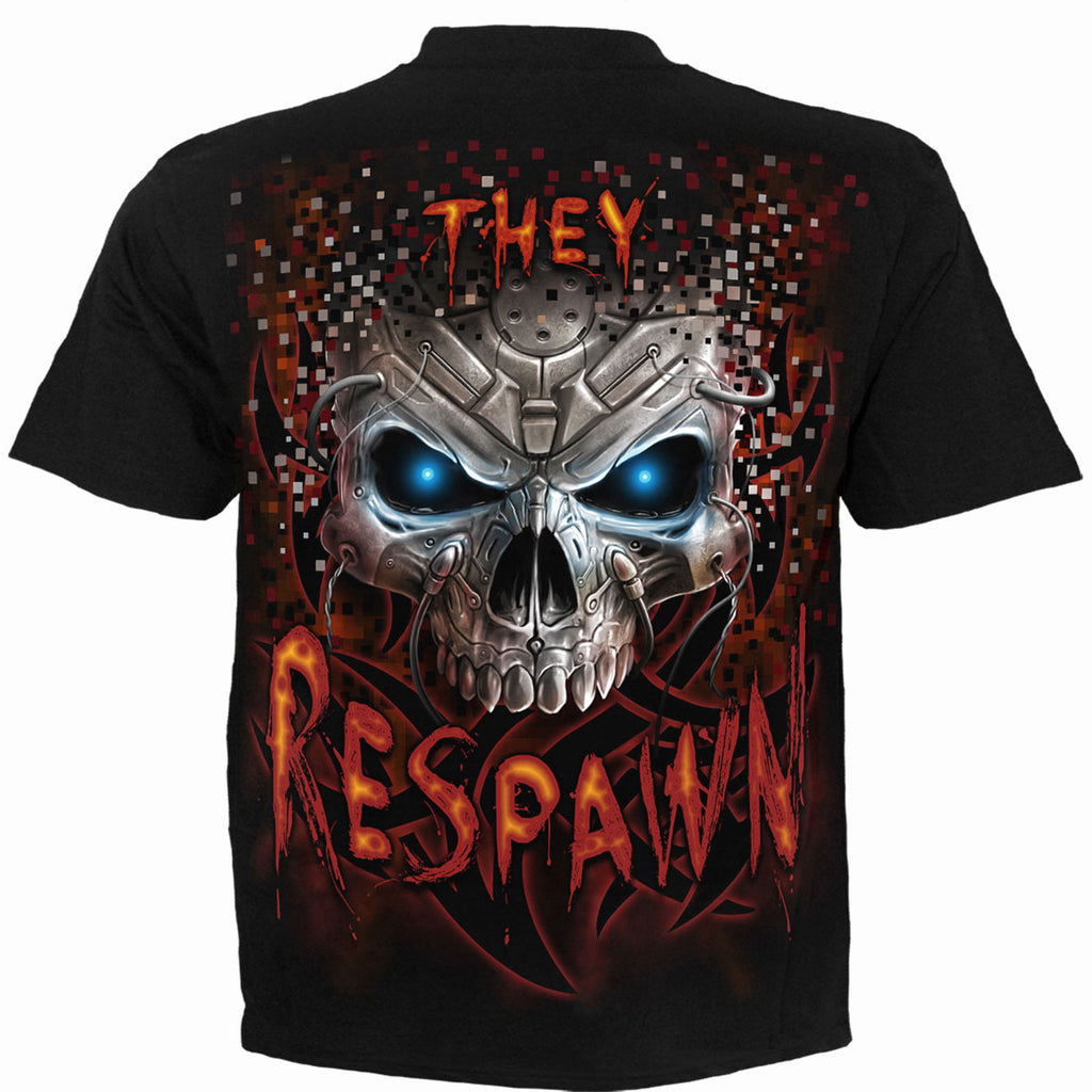 Spiral Unisex T-Shirt: Respawn (Black) (Back Print)